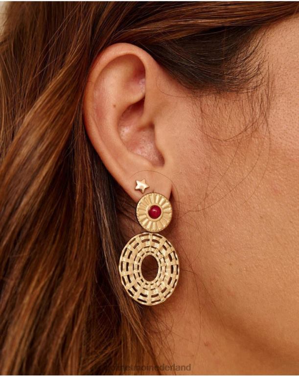 nl Polin et moi gouden oorbel verina tegel JD28V388 accessoires