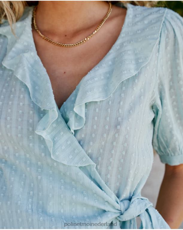 nl Polin et moi Ariana gekruiste blouse appelgroen/mint JD28V185 kleding