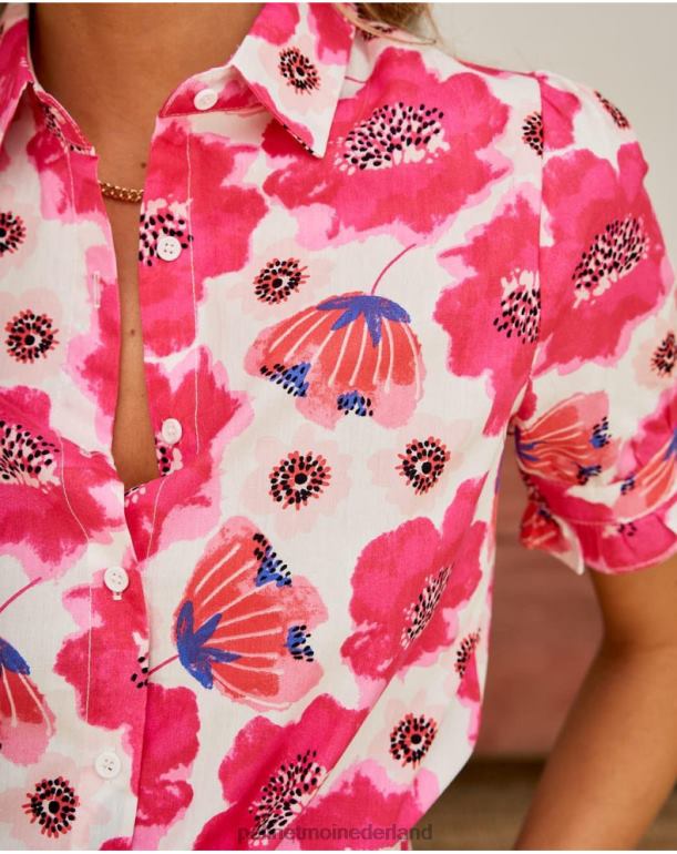nl Polin et moi Arlene bloemenshirt framboos JD28V193 kleding