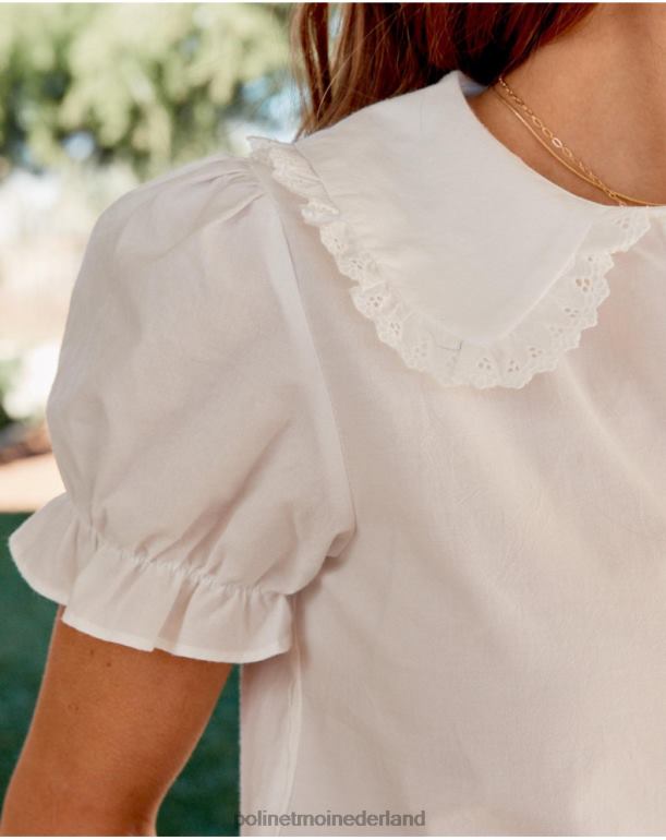 nl Polin et moi Baby mia-kraag shirt wit JD28V235 kleding