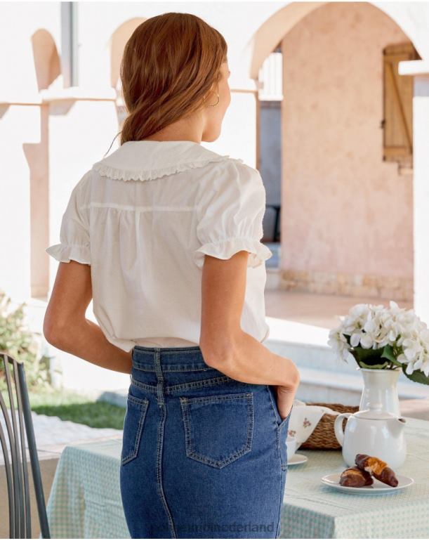 nl Polin et moi Baby mia-kraag shirt wit JD28V235 kleding