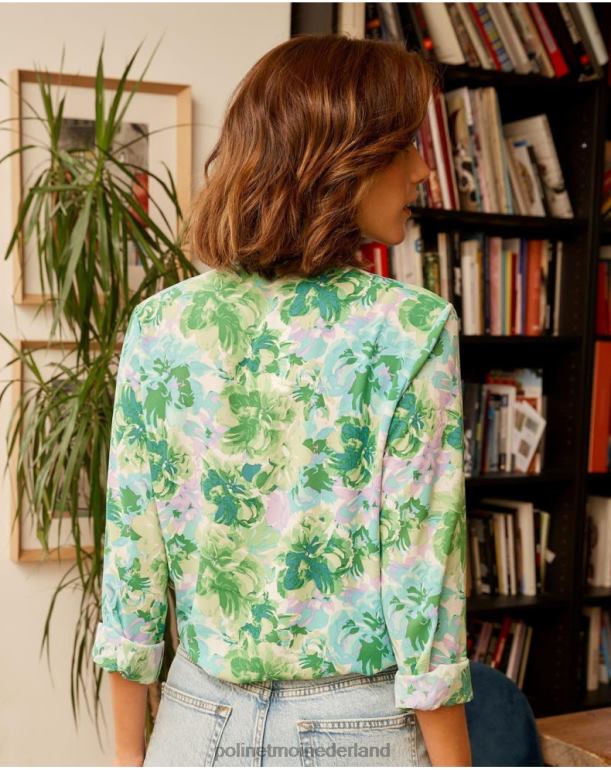 nl Polin et moi Bruna bedrukt overhemd appelgroen/mint JD28V159 kleding