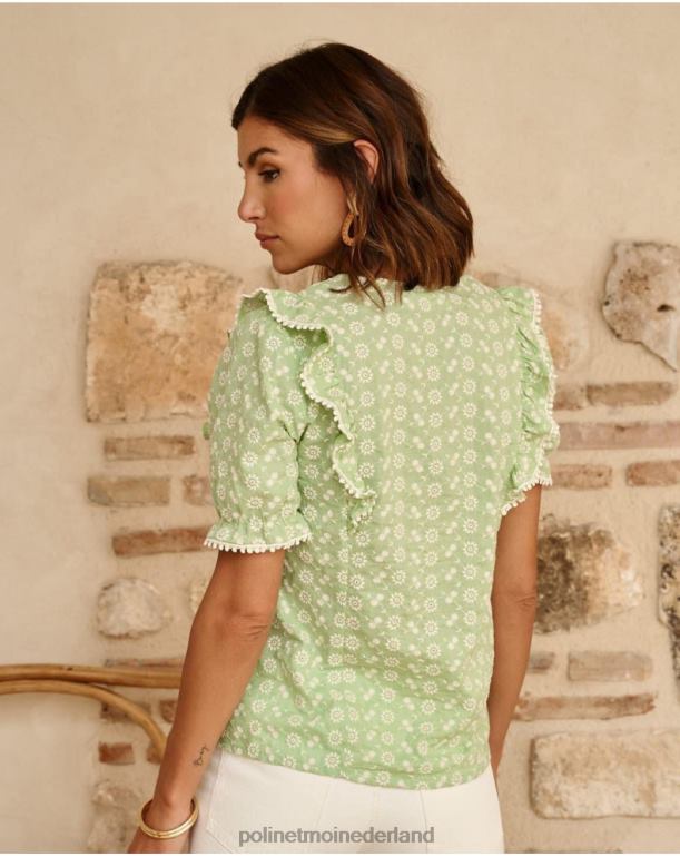 nl Polin et moi Candida geborduurde blouse appelgroen/mint JD28V154 kleding