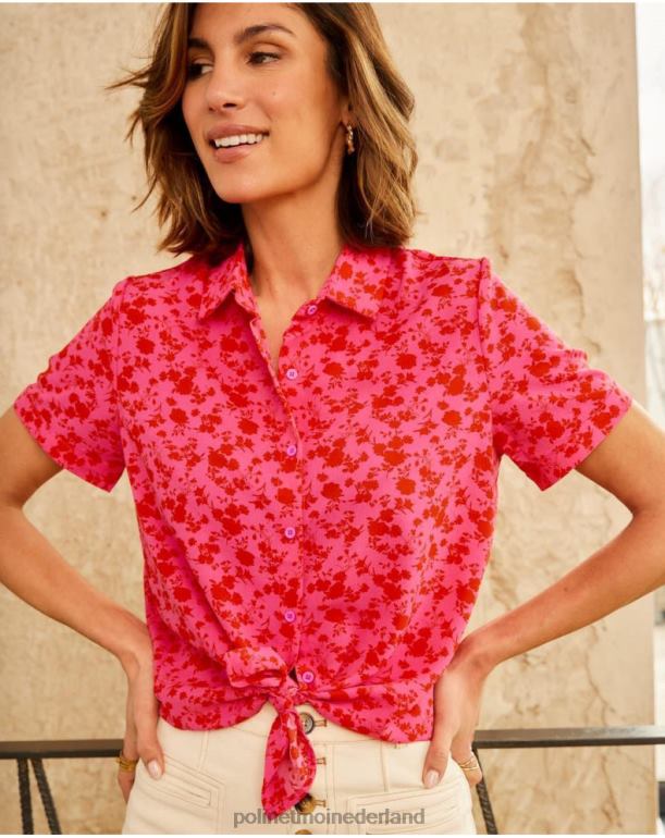 nl Polin et moi Cressida bloemen shirt framboos JD28V209 kleding