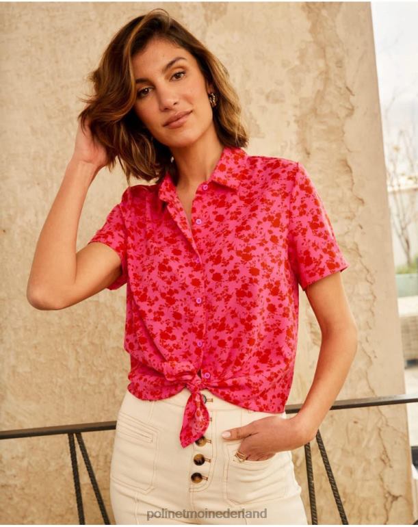 nl Polin et moi Cressida bloemen shirt framboos JD28V209 kleding