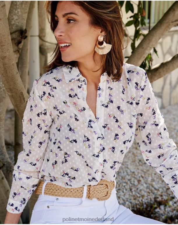 nl Polin et moi Plumeti Emelina-shirt wit JD28V200 kleding