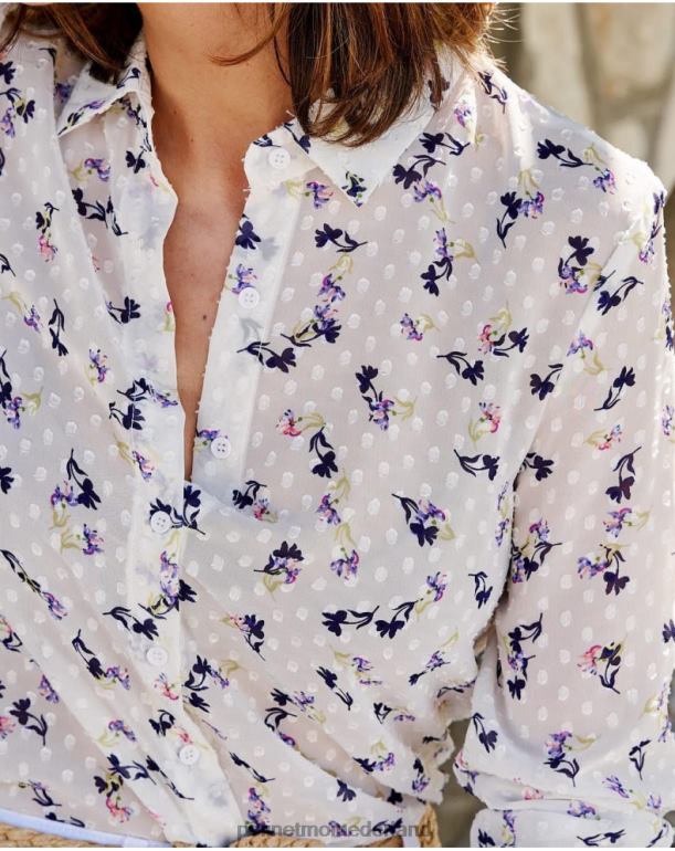 nl Polin et moi Plumeti Emelina-shirt wit JD28V200 kleding