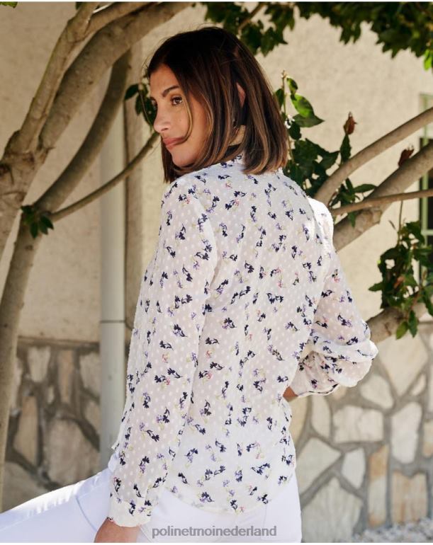 nl Polin et moi Plumeti Emelina-shirt wit JD28V200 kleding
