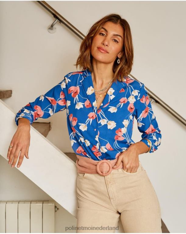 nl Polin et moi Tulp shirt Talia klein blauw JD28V224 kleding