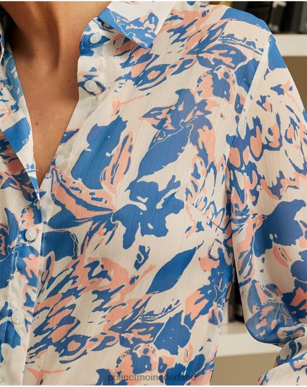 nl Polin et moi aura bloemen shirt denim JD28V218 kleding