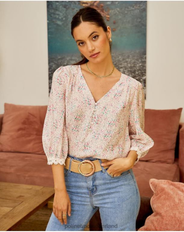 nl Polin et moi bloemenblouse giovanna roos JD28V207 kleding