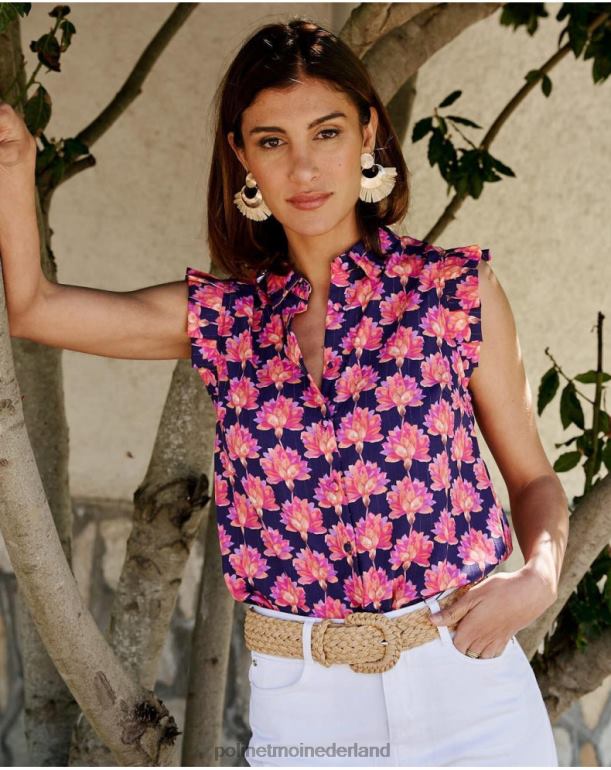 nl Polin et moi bloemenblouse julia lavendel JD28V191 kleding