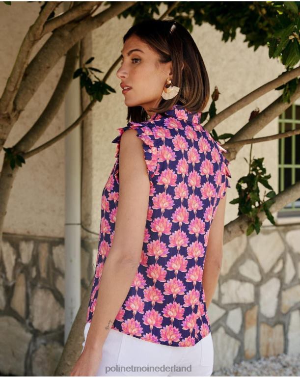 nl Polin et moi bloemenblouse julia lavendel JD28V191 kleding