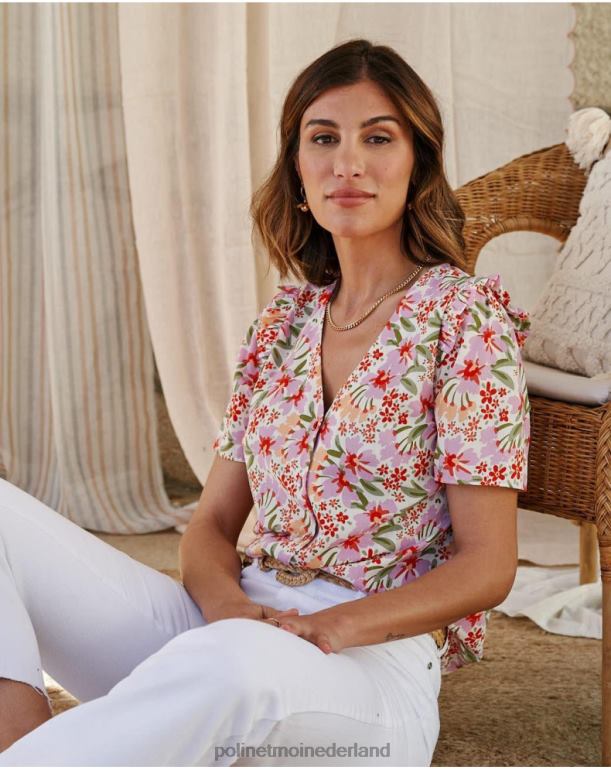 nl Polin et moi bloemenblouse wilhelmina kaasjeskruid JD28V172 kleding