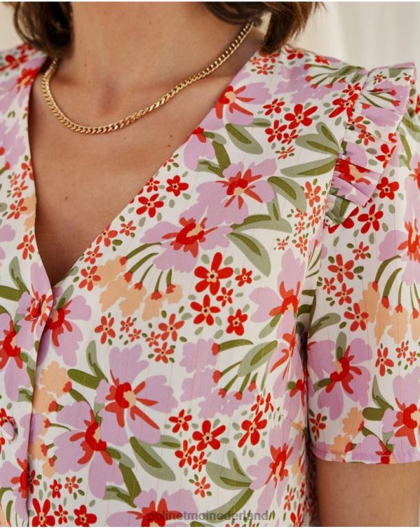 nl Polin et moi bloemenblouse wilhelmina kaasjeskruid JD28V172 kleding