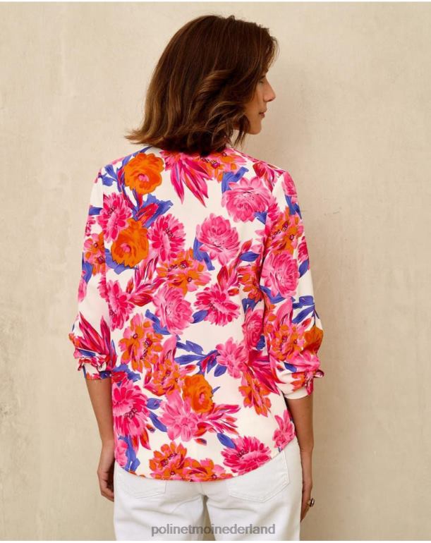 nl Polin et moi bloemenshirt circulair framboos JD28V202 kleding