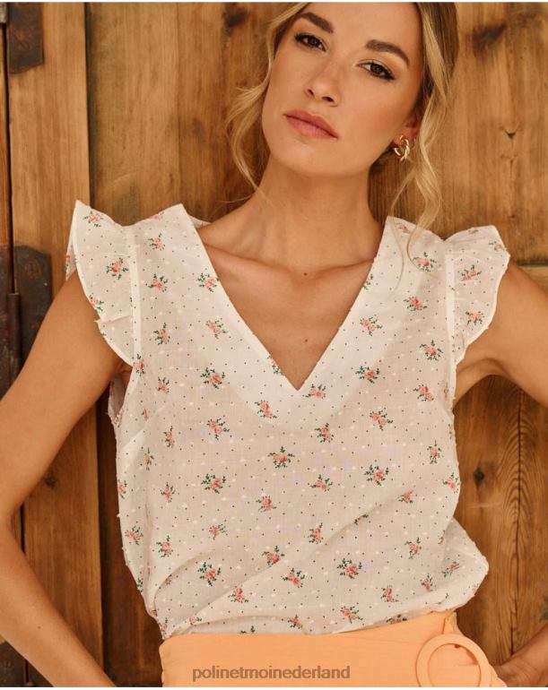 nl Polin et moi blouse bloemen nessa Zalm JD28V174 kleding