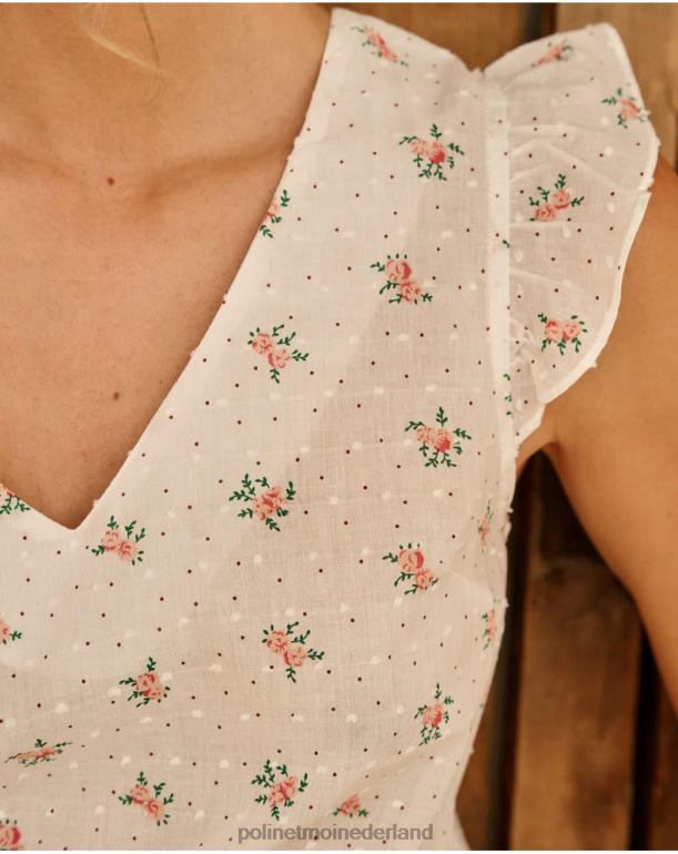 nl Polin et moi blouse bloemen nessa Zalm JD28V174 kleding