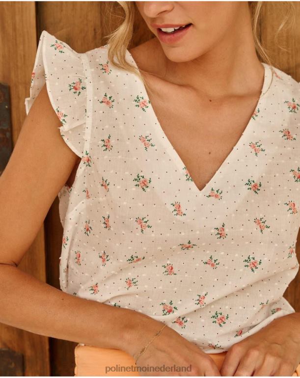 nl Polin et moi blouse bloemen nessa Zalm JD28V174 kleding