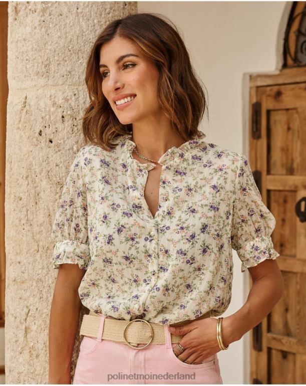 nl Polin et moi blouse bloemen oliem appelgroen/mint JD28V190 kleding