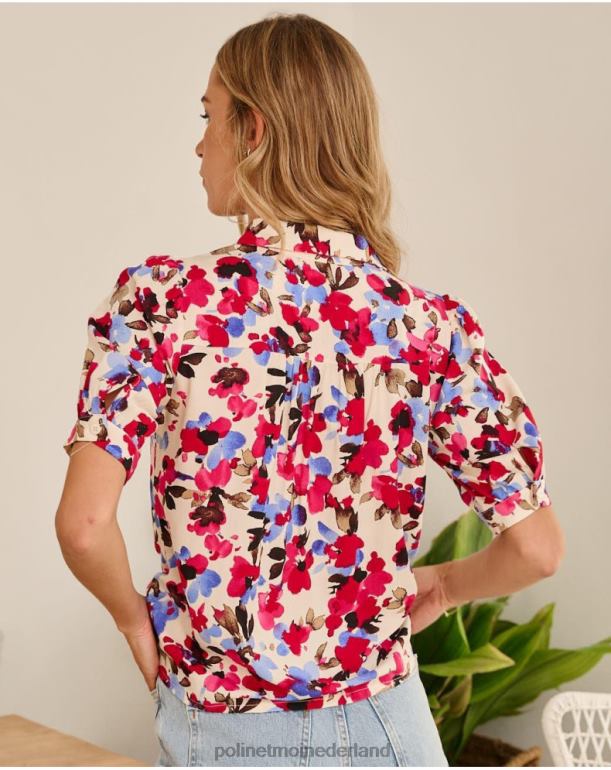 nl Polin et moi blouse flor tadea framboos JD28V182 kleding
