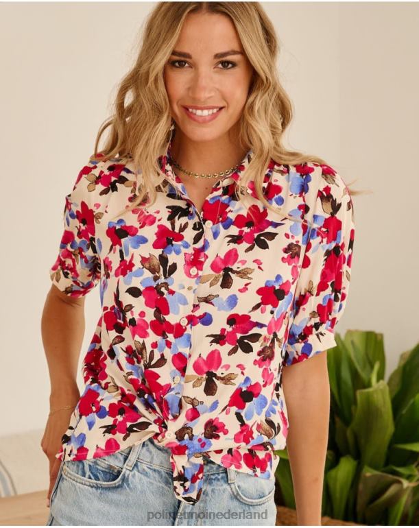 nl Polin et moi blouse flor tadea framboos JD28V182 kleding