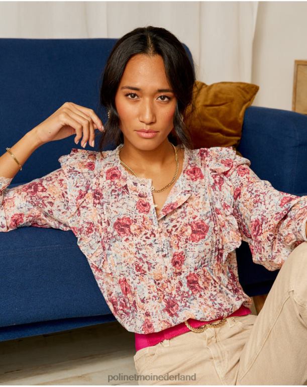 nl Polin et moi blouse flores isabela framboos JD28V233 kleding