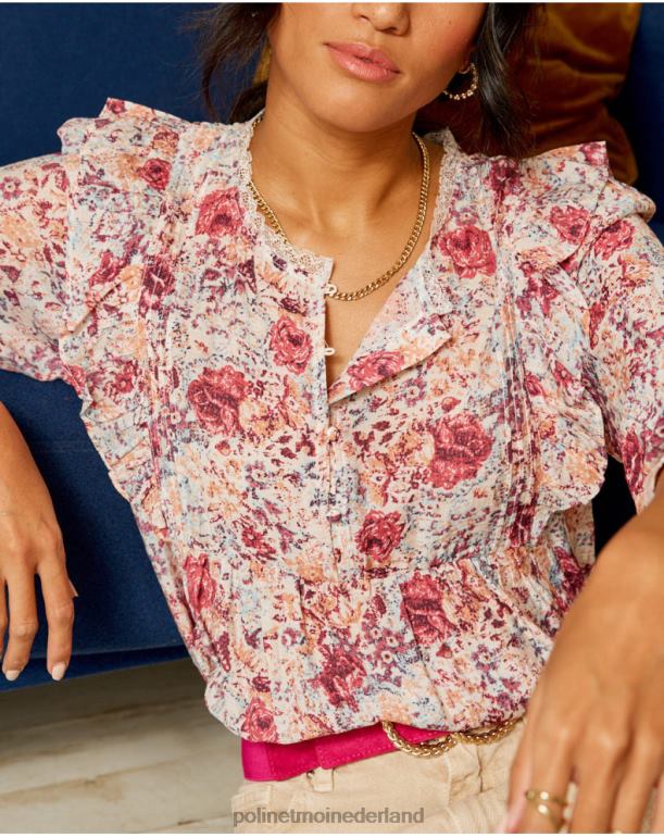 nl Polin et moi blouse flores isabela framboos JD28V233 kleding