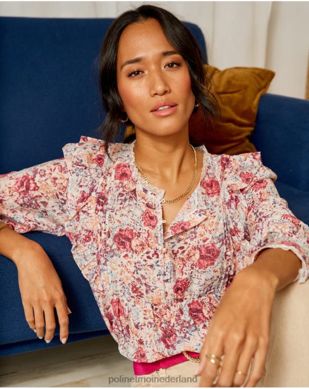 nl Polin et moi blouse flores isabela framboos JD28V233 kleding