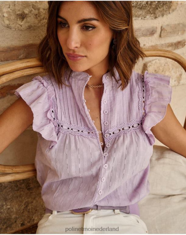 nl Polin et moi blouse met dannaknopen lila JD28V171 kleding