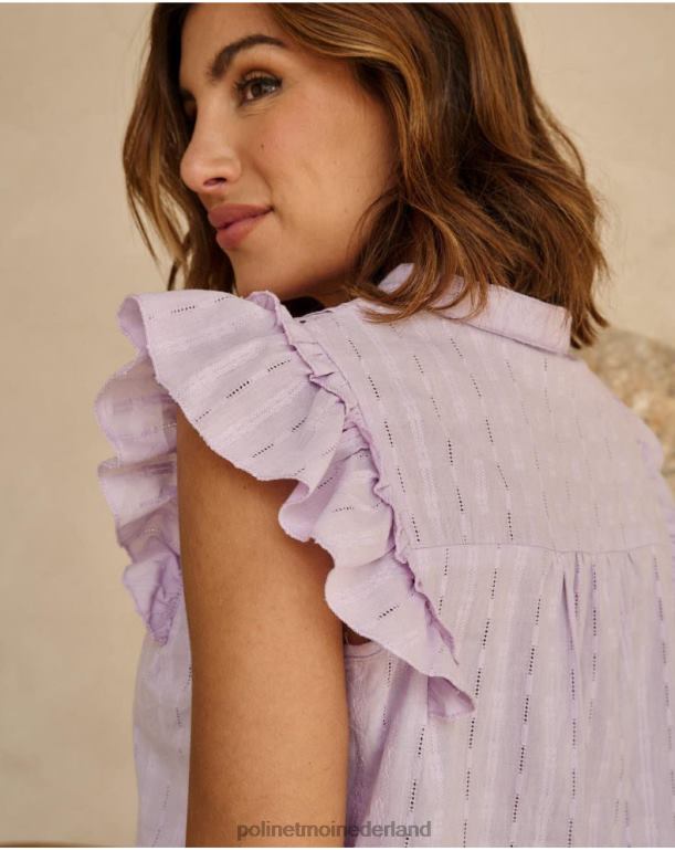 nl Polin et moi blouse met dannaknopen lila JD28V171 kleding