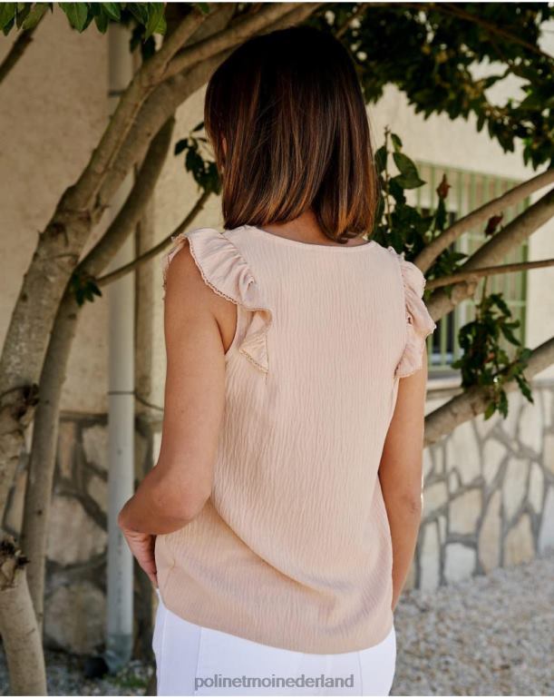 nl Polin et moi blouse met ruches rosalinda beige JD28V187 kleding