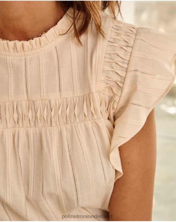 nl Polin et moi blouse ruche saroa beige JD28V162 kleding
