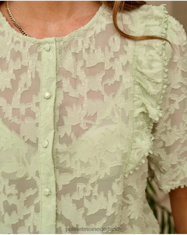 nl Polin et moi brokaat blouse rosalie appelgroen/mint JD28V163 kleding