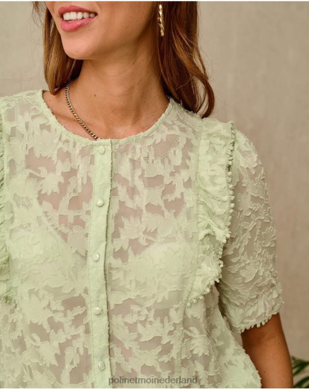 nl Polin et moi brokaat blouse rosalie appelgroen/mint JD28V163 kleding