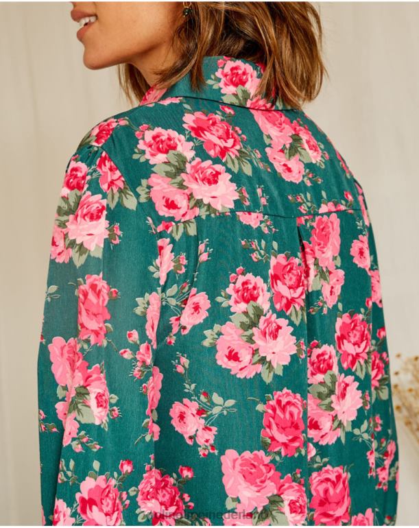 nl Polin et moi flor roze overhemd groen bos JD28V230 kleding