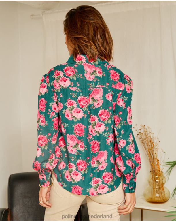 nl Polin et moi flor roze overhemd groen bos JD28V230 kleding