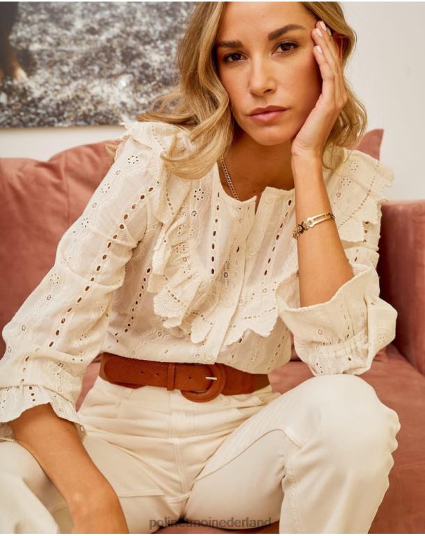 nl Polin et moi geborduurd overhemd lia rauw JD28V208 kleding