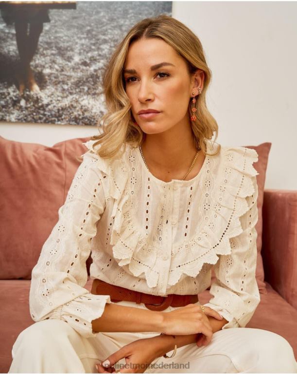 nl Polin et moi geborduurd overhemd lia rauw JD28V208 kleding