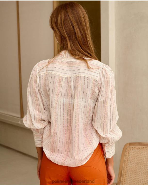 nl Polin et moi gestreept overhemd denia rauw JD28V178 kleding