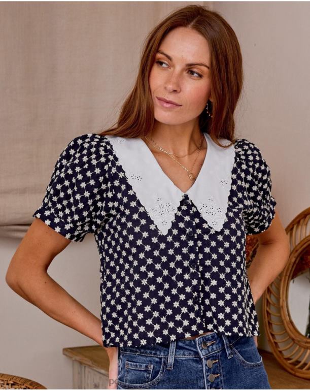 nl Polin et moi klimop babykraag shirt marien JD28V196 kleding