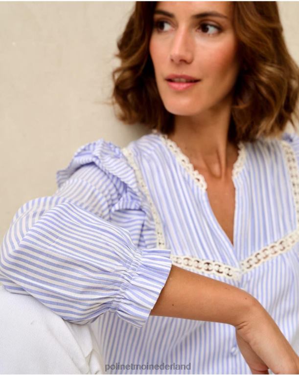 nl Polin et moi maela gestreept overhemd hemel- JD28V150 kleding