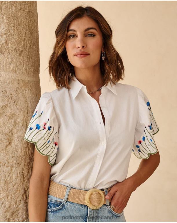 nl Polin et moi overhemd ruche amira wit JD28V181 kleding