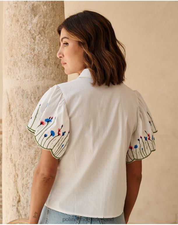 nl Polin et moi overhemd ruche amira wit JD28V181 kleding