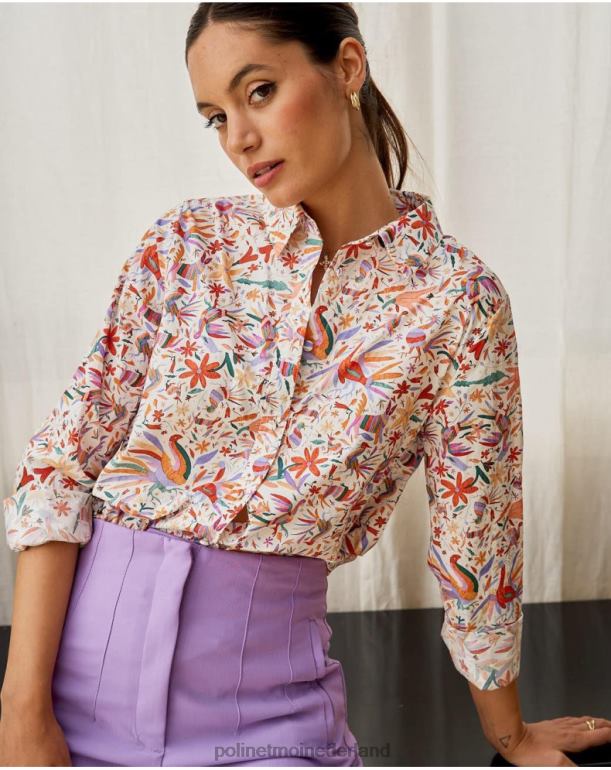 nl Polin et moi shirt bloemen galatea oranje JD28V206 kleding