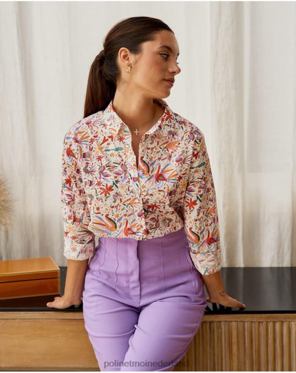 nl Polin et moi shirt bloemen galatea oranje JD28V206 kleding