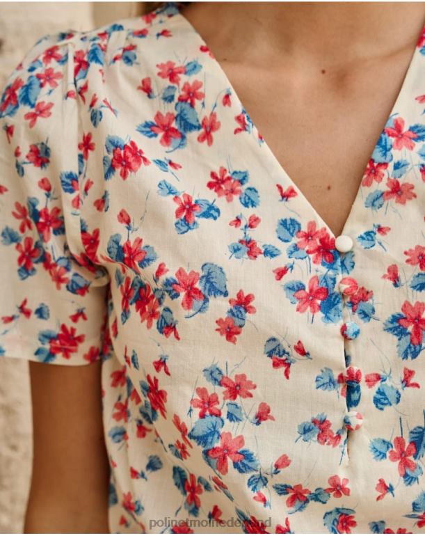 nl Polin et moi shirt bloemen kaia klein blauw JD28V180 kleding
