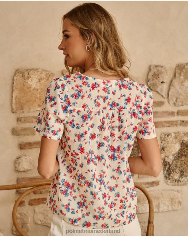 nl Polin et moi shirt bloemen kaia klein blauw JD28V180 kleding