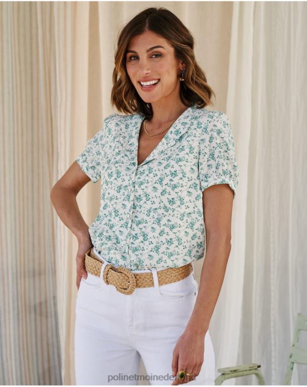 nl Polin et moi shirt bloemen kunnen groen bos JD28V186 kleding