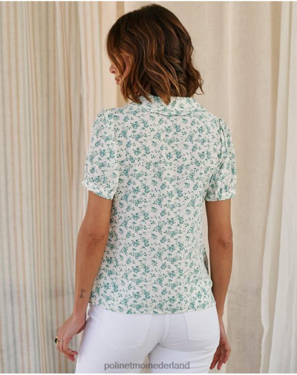 nl Polin et moi shirt bloemen kunnen groen bos JD28V186 kleding